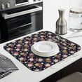 thumbnail image 3 of Pioneer Flower Floral Print Pattern Kitchen Dish Drying Mat 1 Pack, Ultra Absorbent Microfiber Drainer Mat, 16"x18", 3 of 6
