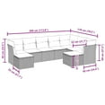 thumbnail image 2 of vidaXL Garden Sofa Set Black, Cream white, 2 of 4