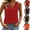 Red, variant on CYRBOKO Tank Tops for Women, Sleeveless Casual V-Neck Breathable Summer Tops Red Size S-2XL