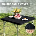 thumbnail image 2 of Square Fitted Table Cover Elastic Tablecloth 3ft Stretch Spandex Table Top Cover for Dining Indoor Outdoor Party Black 36X36 Inch, 2 of 6