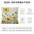 thumbnail image 5 of JEUXUS  Yellow Flowers Bees Throw Pillow Cover, Spring Summer Cushion Case for Sofa Couch, 5 of 5