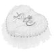 thumbnail image 5 of EeaseMX Caja de anillo blanco romántico Caja de encaje Forma de corazón Almohada Caja de anillo de boda decorativo, 5 of 8