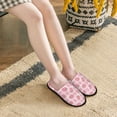 thumbnail image 6 of KLL Strawberries Slippers for Women Men House Slip on Indoor Outdoor Bedroom Furry Fleece Lined Ladies Comfy Anti-Skid Rubber Hard Sole-Medium, 6 of 8
