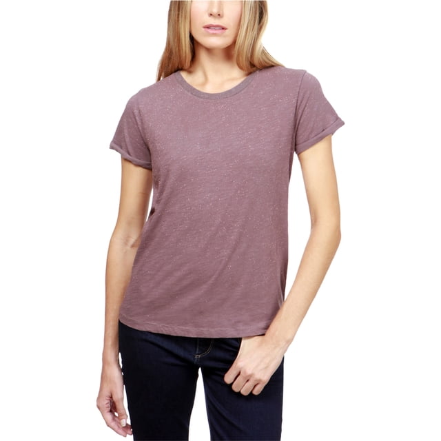 Camiseta básica texturizada Lucky Brand para mujer, Púrpura, pequeña