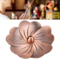 thumbnail image 3 of Soporte De Incienso Retro, Elegante, Forma De Flor única, Diseño Separado, Soporte Para Varillas De Incienso De Color Cobre Rojo, 3 of 8