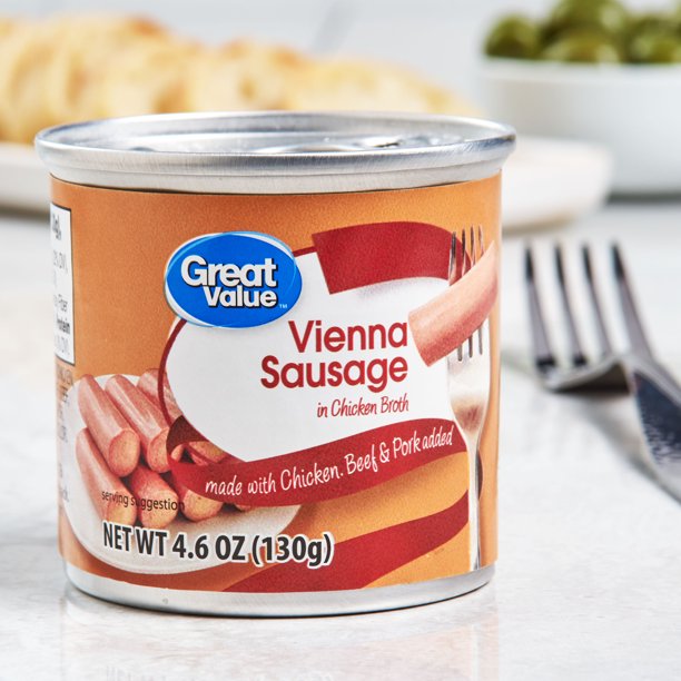 (4 pack) (4 Pack) Great Value Vienna Sausage, 4.6 oz