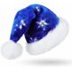thumbnail image 1 of Christmas Hat for Adults, Deluxe Velours Santa Hat with Soft Liner, Plush Brim Santa Claus Santa Hat with Golden Sequins Snowflake for Men Women, 1 of 4