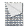 thumbnail image 2 of Geometric Soft Flannel Fleece Throw Blanket, Modern Nested Repeating Diamond Line Pattern with Vertical Lines, Cozy Plush for Indoor and Outdoor Use, 50" x 60", Dried Rose Slate Blue, by Ambesonne, 2 of 5
