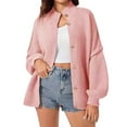 thumbnail image 3 of Cardigan Sweaters for Women Long Sleeve Turtleneck Fashion Sweater Jacket Coat Womens Cardigan Sweaters, 3 of 4