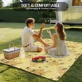 thumbnail image 4 of Summer Bees Outdoor Rug 6x9 Ft - Reversible Patio Rug Outdoor Camping Rugs, Pastoral Garden Yellow Honey Watercolor Washable Indoor Outdoor Area Rugs, Non-Slip Outdoor Carpet Runner for Deck/Porch, 4 of 8