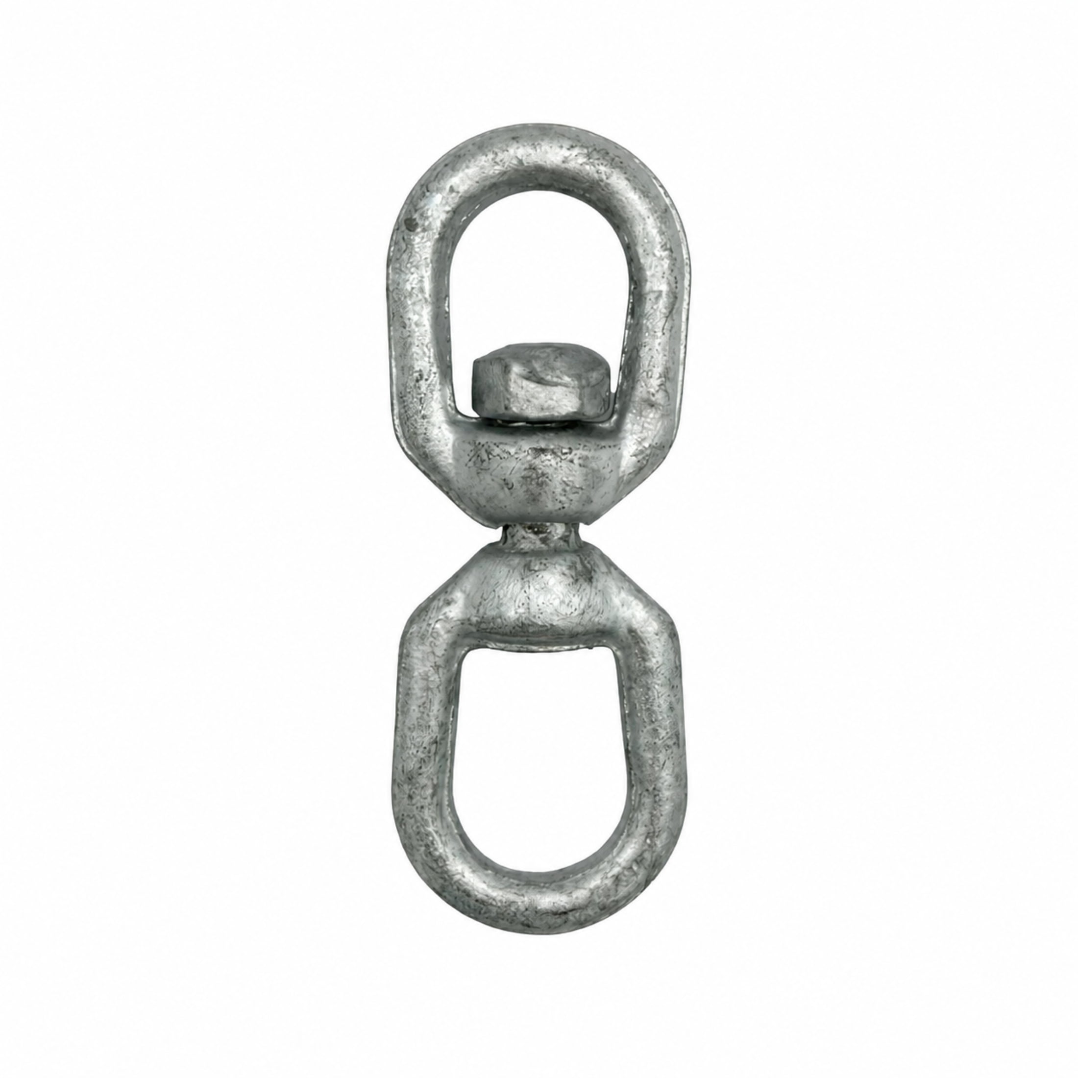 1/4" Eye and Eye Swivel, Galvanized, Peerless Chain Company, #4716138EE