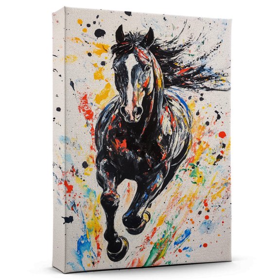 Horse Black Missouri Fox Trotter Canvas Wall Art Animal Decor, Horse Black Missouri Fox Trotter Canvas Prints Wild Animal Artwork for Living Room Bedroom Office 190HD567