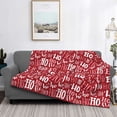 thumbnail image 2 of Honeii Ho Funny Christmas print throw blanket, crafted from cozy cotton flannel, offers versatile home decor as a bedding suitable for all seasons.-, 2 of 6