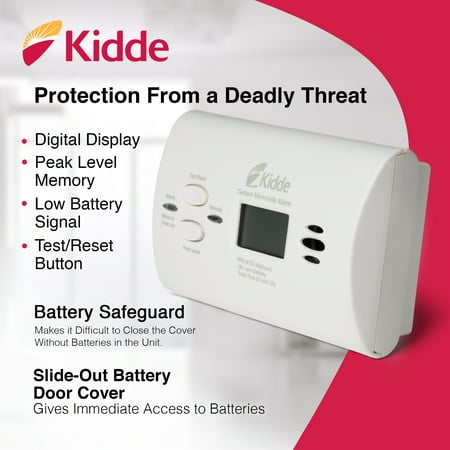 Kidde Battery Operated Carbon Monoxide Alarm with Digital Display KN-COPP-B-LPM