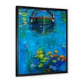 thumbnail image 2 of Designart 'Boat In Blue Lake' Nautical & Coastal Framed Art Print, 2 of 4