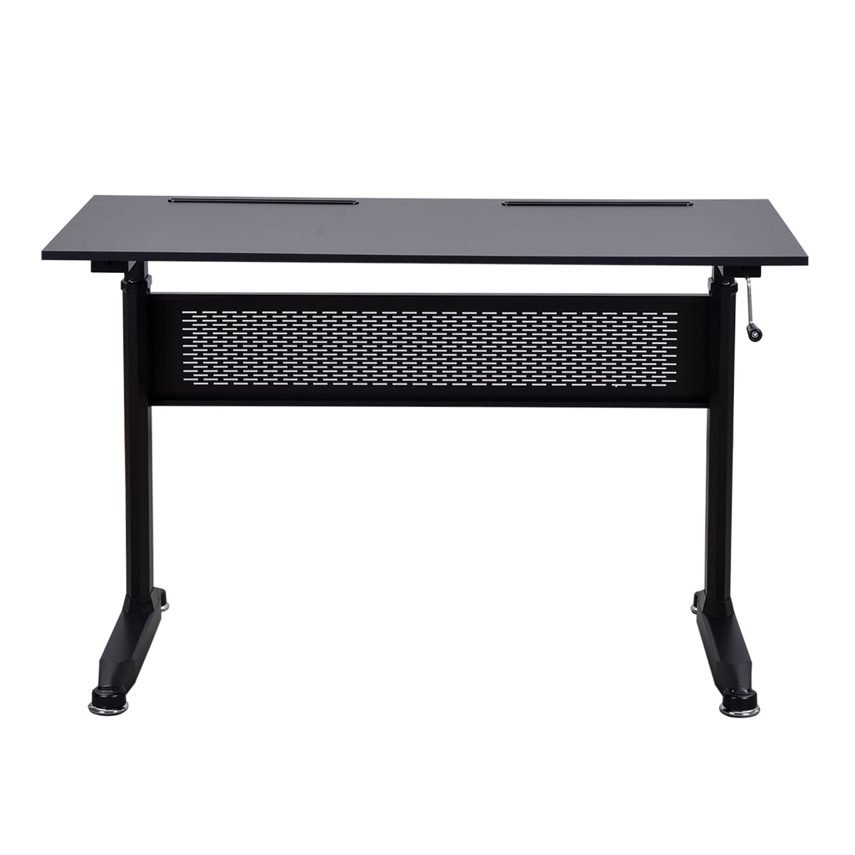 Kepooman Modern Height Adjustable Standing Desk with Crank Handle for Home Office, 47.2"L x 23.6"W x 28.7-44.5"H, Black Kepooman Modern Height Adjustable Standing Desk with Crank Handle for Home Office, 47.2"L x 23.6"W x 28.7-44.5"H, Black