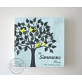 thumbnail image 3 of MuralMax - Personalized Family Tree Canvas Wall Art - Wedding & Anniversary Decor Gifts For Milestone Occasions With Custom Name & Date - Unique Bride & Groom Presents - Blue - 30 x 30, 3 of 6