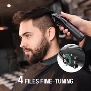Hair Clippers & Beard Trimmer for Men, Cordless Rechargeable Haircut Clipper Kit with Adjustable Blade and LED Display