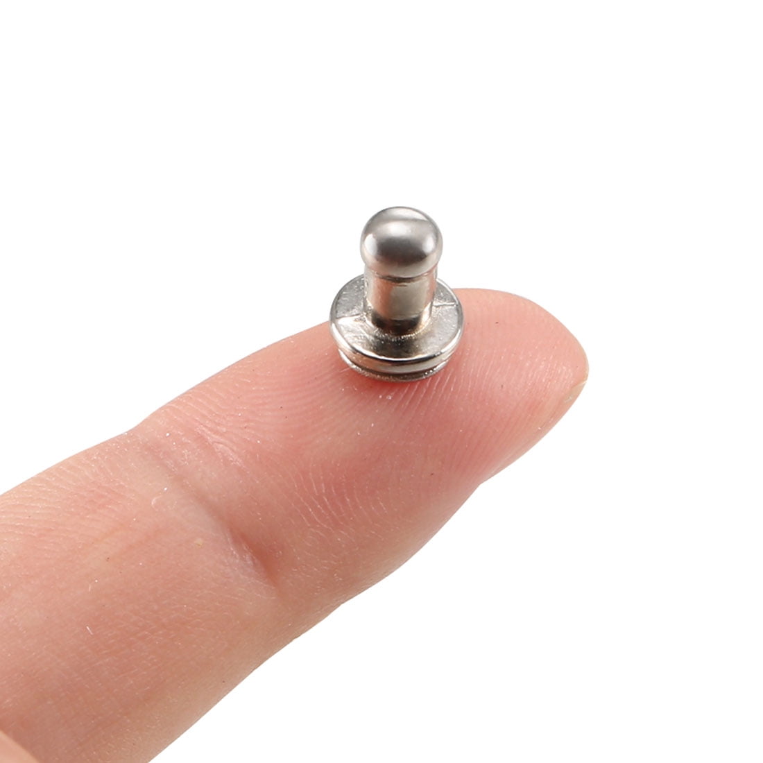 Unique Bargains 4mmx9mm Gift Box Single Hole Round Knobs Pull Handles Silvery 24 Pcs