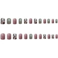 thumbnail image 4 of 24 uñas postizas cuadradas con diseño de leopardo delicado, puntas de uñas postizas, cubierta completa de novia, uñas acrílicas medianas, para el hogar, prensa en uñas para mujeres y niñas Zhivalor  CZMR-ZC199, 4 of 5