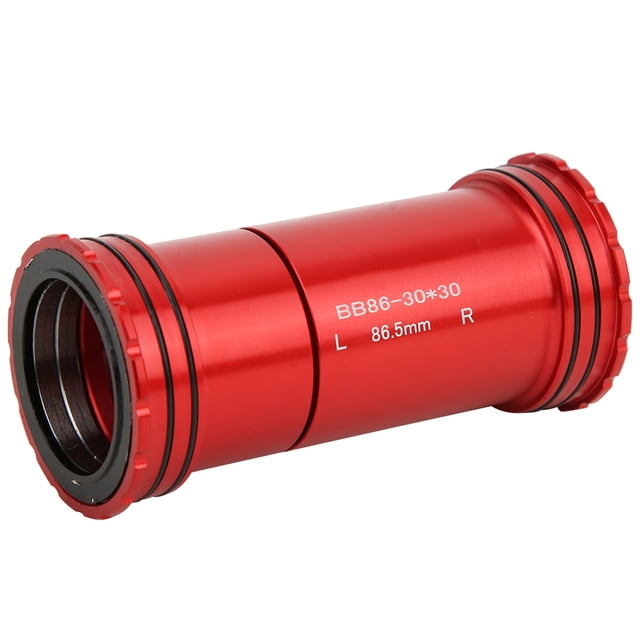 Caja de pedalier integrada BB86 roja con 4 rodamientos de bloqueo para bicicletas: diseño roscado