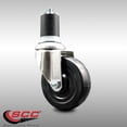 thumbnail image 2 of 4 Inch 316SS Hard Rubber Wheel Swivel 1-7/8 Inch Expanding Stem Caster SCC, 2 of 2