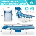 thumbnail image 5 of #WEJOY Face Down Folding Chaise, 5-Position Adjustable Portable Tanning Chair with Face Arm Hole, Beach Lounge Chair with Removable Pillow, Folding Camping Cot Bed Lawn Camping Pool, 5 of 8