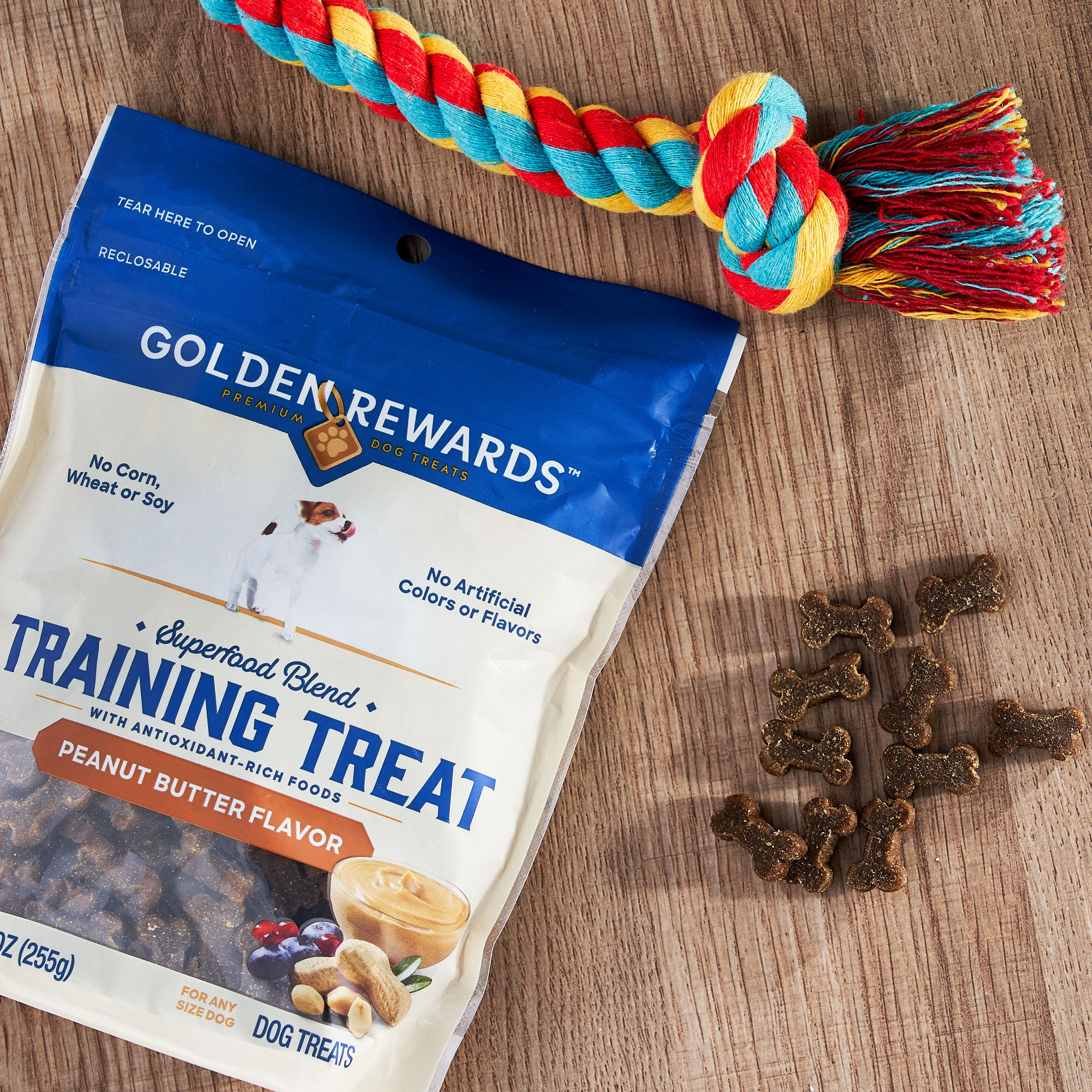 Golden Rewards Dog Training Treats with Peanut Butter Flavor, 9 oz Pouch