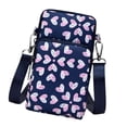 thumbnail image 2 of Bolso para teléfono, ligero, ajustable, con correa para el hombro, estuche de transporte con cremallera, bolso de hombro, para compras, Corazón Sunnimix monedero del teléfono, 2 of 8
