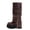 Brown, variant on WAVSUF Women's Mid Calf Boots Soft Sole Round Toe Side Zip Fall Platform Warm Boots Black 7.5