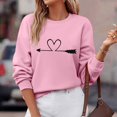 thumbnail image 4 of Tawop Sweatshirts for Women Women Tops Womens Sweatshirts Crew Neck Long Sleeve Graphic Pink XL, 4 of 6