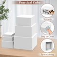 thumbnail image 4 of Juego de cajas cúbicas acrílicas Ngdiluxury de Buffet Risers, color blanco, 6 unidades, 4 of 7