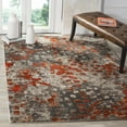 thumbnail image 3 of SAFAVIEH Monaco Driskoll Abstract Area Rug, Grey/Orange, 5' x 5' Square, 3 of 6