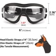 thumbnail image 4 of UOSIA Dog Goggles Dog Sunglasses for Medium to Large Breed Anti-UV Eye Protection,L,2-pack (Black Clear), 4 of 5