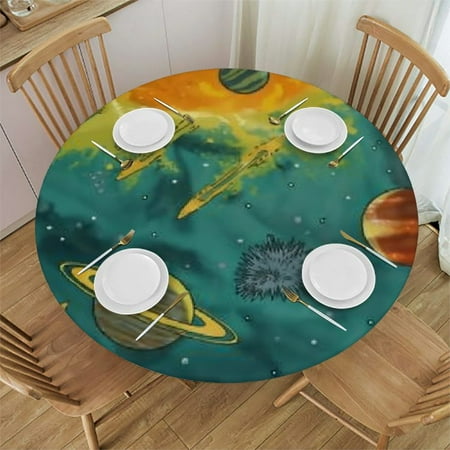 

of The Round Fitted Tablecloth with Elastic Edge Table