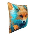 thumbnail image 2 of Fotbe Fiery Red Maple Leaf Fox Pattern Velvet Decorative Throw Pillow Covers with Elegant Piping, Soft Plush Cushion Cover for Sofa, Bed, Car, Office-, 2 of 8