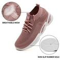 thumbnail image 5 of HOBIBEAR Walking Sneakers Women Arch Support Workout Shoes Lace Up Tennis Sneakers Pink US 8, 5 of 7