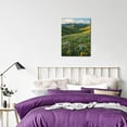 thumbnail image 4 of CozyNet Tranquil Landscape Of Rolling Hills Covered With Wildflowers And Soft Grasses Wall Art Prints With Frame Canvas Perfect for Living Room & Bedroom, Ready to Hang, Wall Decor 16"x20"in, 4 of 4