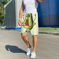 thumbnail image 7 of Bixox Men's Cute Avocado Doing Exercise printed lightweight casual shorts, soft sleep shorts with pockets., 7 of 7