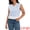 Light Blue White, variant on DARING DIVA Women's Cropped Sweater Vest Summer Tank Tops S Apricot Green