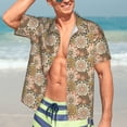 thumbnail image 5 of Lsque Mandala pattern Hawaiian Shirt for Men, Unisex Summer Beach Casual Short Sleeve Button Down Shirts-XX-Large, 5 of 9