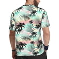 thumbnail image 2 of Rocae Tropical Summer Palm for Men's Mesh Quick-Dry Short Sleeve Workout T-Shirt,Mens Crew Neck Tee Lightweight Soft Classic T Shirts Medium, 2 of 9
