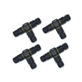 thumbnail image 3 of Adaptador eléctrico de jardín de 3 vías y 3 pines, terminal impermeable, prensaestopas sellado, conector de caja de conexiones, funda en forma de T para luz LED (negro), 3 of 5