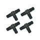 thumbnail image 4 of Terminal de adaptador eléctrico de jardín de 3 vías, 3 pines, resistente al agua, tornillo de cable sellado, conector de caja de conexiones, funda en forma de T para luz LED (negro), 4 of 5
