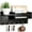 Black, variant on FORICOM Mail Organizer for Wall Mount – Key Holder with Shelf Includes Letter Holder and Hooks for Hallway  Decor – Rustic Wood with Flush Mounting Hardware (12” x 4.7” x 3.1”) (Black)