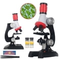 thumbnail image 2 of Kit de Microscope pour Enfants Laboratoire Scientifique LED 100-1200X Microscope Biologique Maison École, 2 of 4