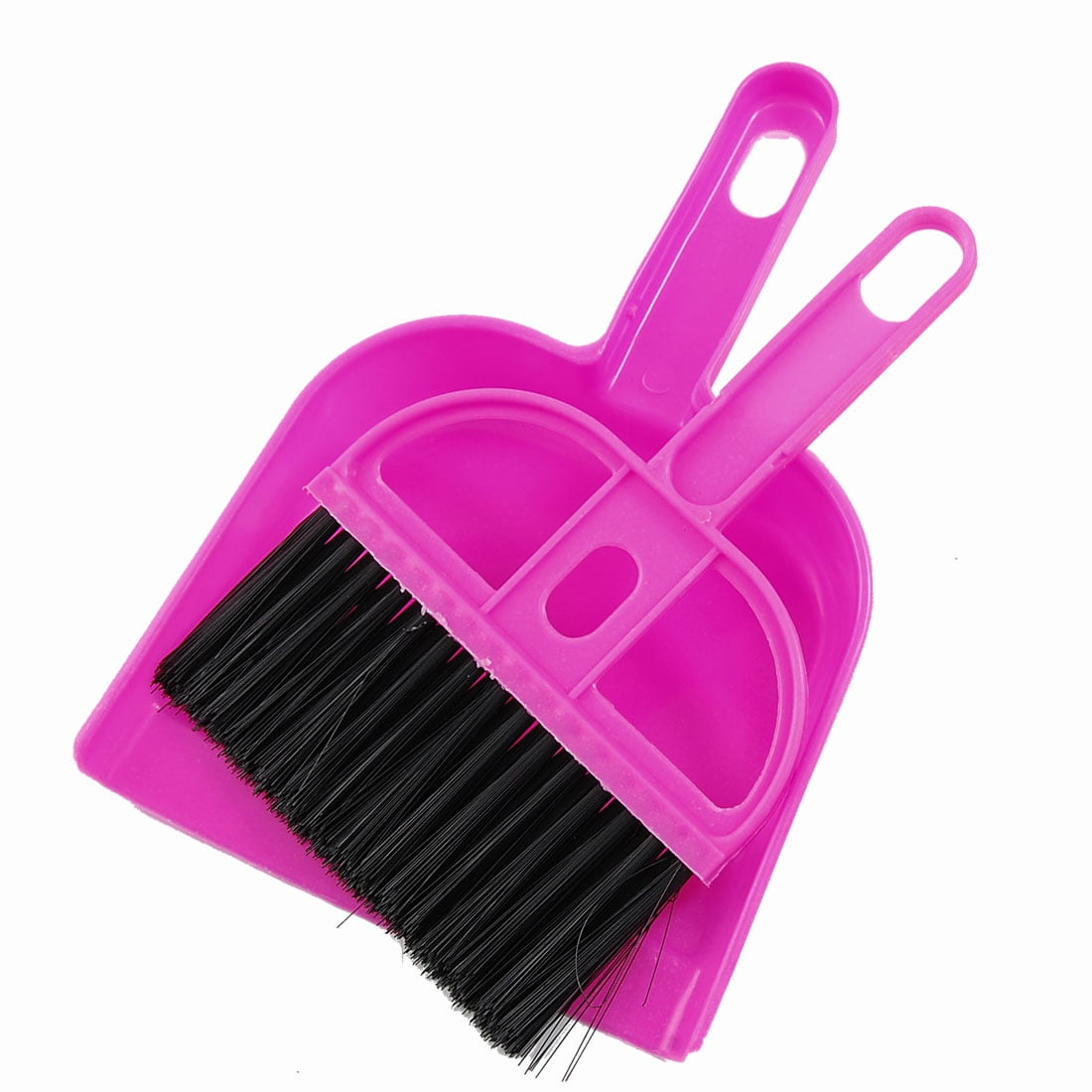 pink broom and dustpan
