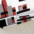 thumbnail image 5 of Geometric Throw Pillow Covers 18"x18" Set of 2 Soft Red Black White Stripe Line Cushion Covers Pillow Cases for Couch Sofa Bedroom Car Reversible Modern Art Decorative Throw Pillowcases, 5 of 6