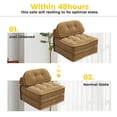 thumbnail image 5 of SDJPOI Folding Sofa Bed with Head & Lumbar Pillow, 3-in-1 Convertible Sofa Bed for Adults, Comfy Corduroy Couch Bed for Apartment,Office, Living Room & Bedroom, 5 of 10