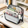 thumbnail image 6 of Standing Pencil Case with Base Large Capacity Stationery Pouch Pen Bag with Zipper for Women Men Watercolor Opossum Pattern, 6 of 7